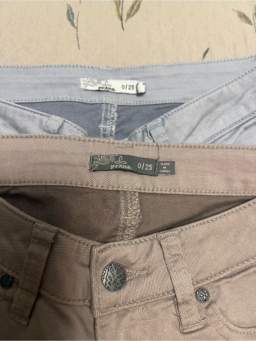 Prana Skinny Jeans in Light Blue and Beige Taupe - Picture 4 of 5
